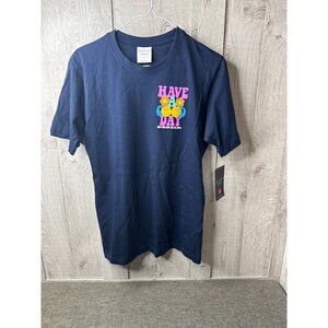 Southern Spirit Navy Graphic Tee Have A Good Day Destin FL Retro Adult Small